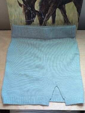 MABLE Aqua Green Knit Skirt Mini Skirt Knit XS